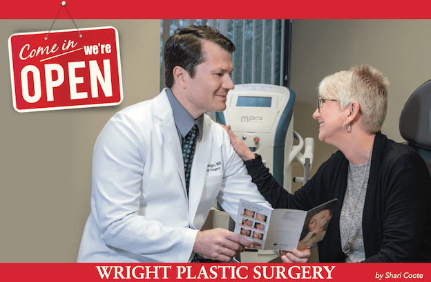 Dr. Wright with a happy patient