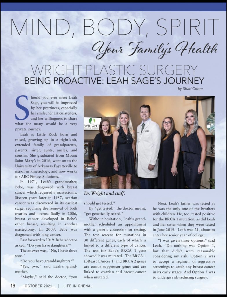 picture of magazine article front page with doctor and staff photo featured