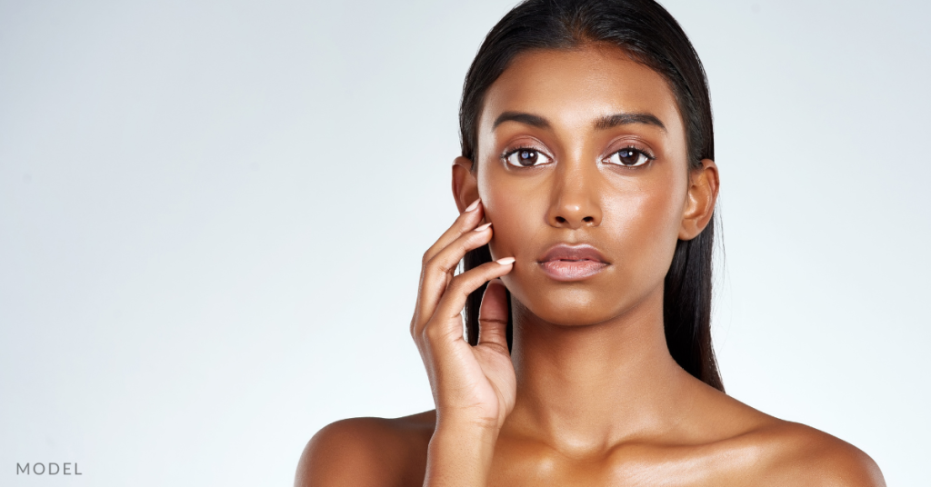 A young woman with glowing skin (model)