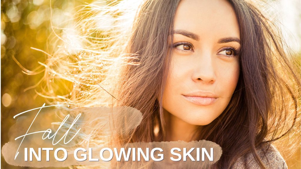 Fall into glowing skin, model image