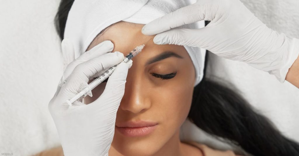 Woman receiving a BOTOX treatment